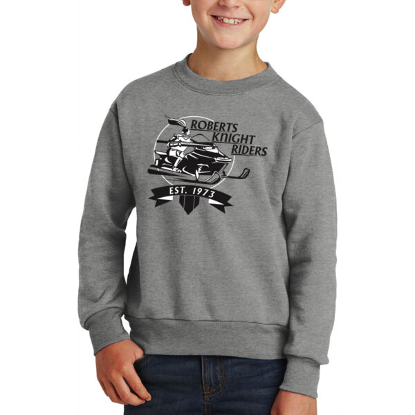 Port & Company® Youth Core Fleece Crewneck Sweatshirt - Printed Logo Thumbnail