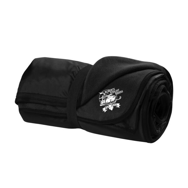 Port Authority® Fleece & Poly Travel Blanket - Embroidered Logo Thumbnail