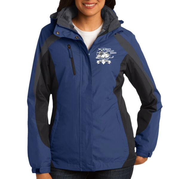 Port Authority® Ladies Colorblock 3-in-1 Jacket - Embroidered Logo Thumbnail
