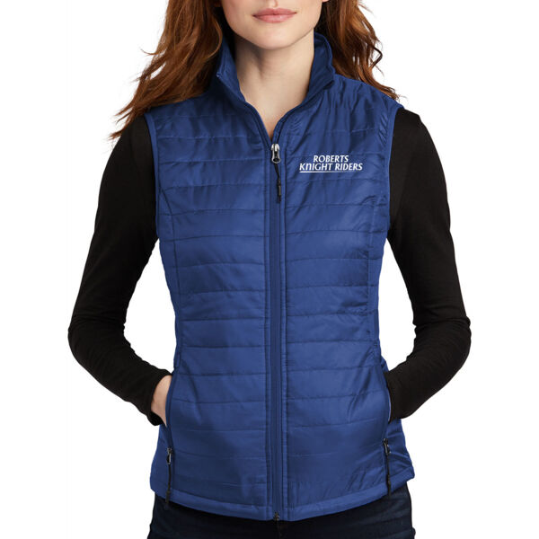 Port Authority® Ladies Packable Puffy Vest - Embroidered Logo Thumbnail