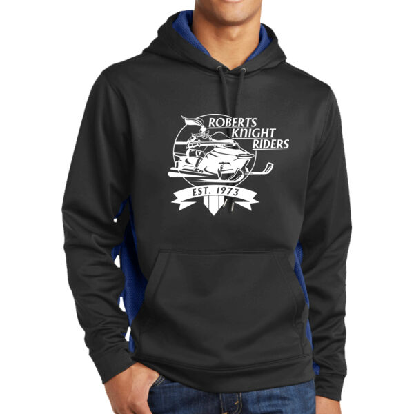 Sport-Tek® Sport-Wick® CamoHex Fleece Colorblock Hooded Pullover - Printed Logo Thumbnail