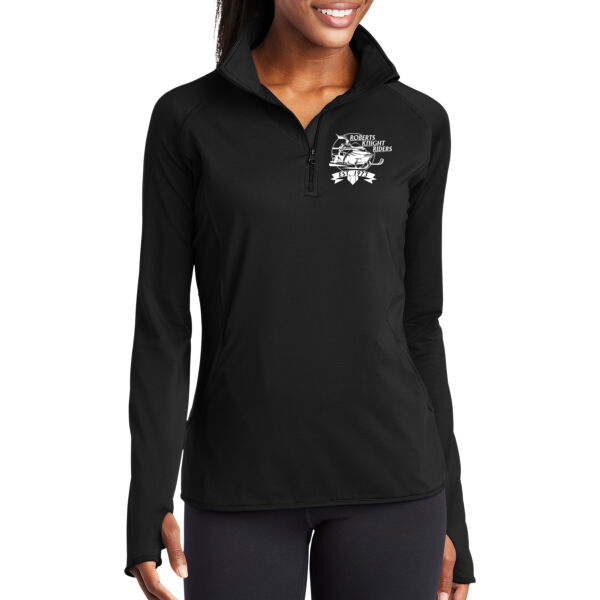 Sport-Tek® Ladies Sport-Wick® Stretch 1/2-Zip Pullover - Embroidered Logo Thumbnail