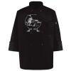 Ten Pearl Button Black Chef Coat Thumbnail